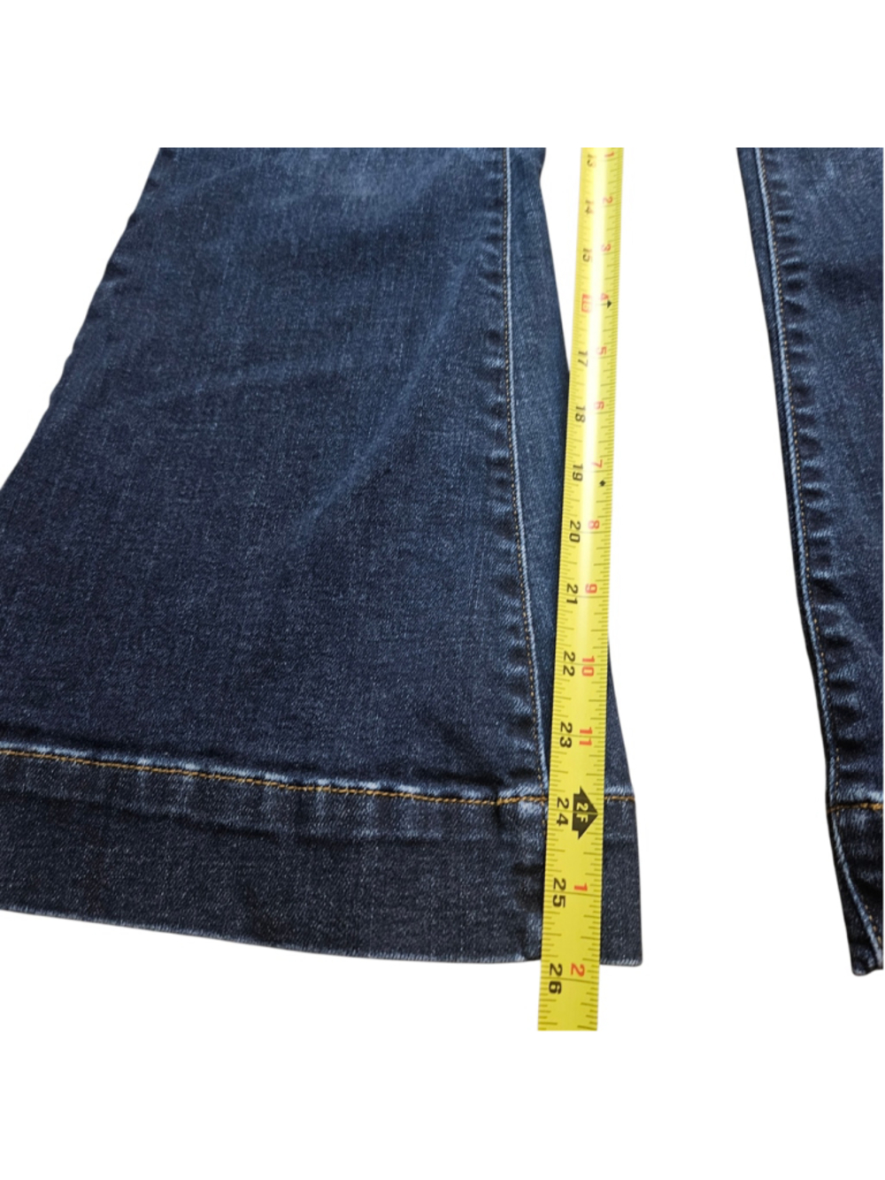 Judy Blue 7/28 Short Medium Wash High Rise Flare Jeans - Picture 4 of 8